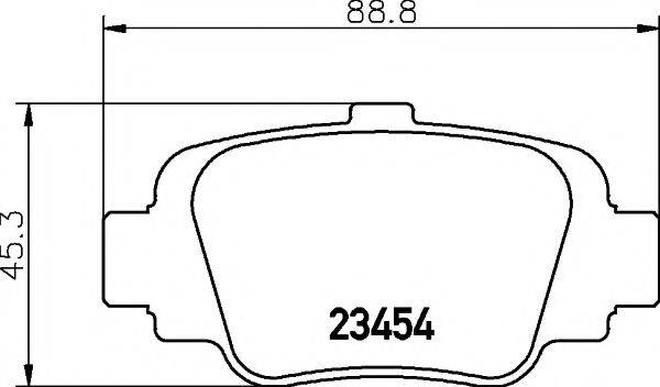 TEXTAR 2345401 Комплект гальмівних колодок, дискове гальмо