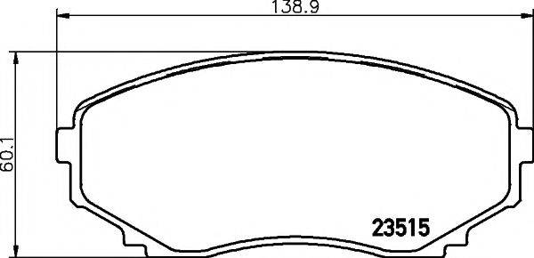 TEXTAR 2351501 Комплект гальмівних колодок, дискове гальмо