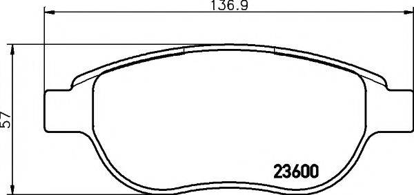 TEXTAR 2360001 Комплект гальмівних колодок, дискове гальмо