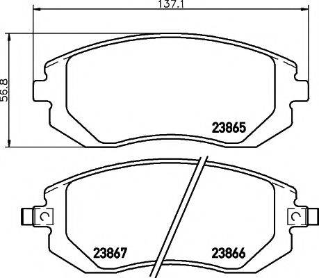 TEXTAR 2386501 Комплект гальмівних колодок, дискове гальмо