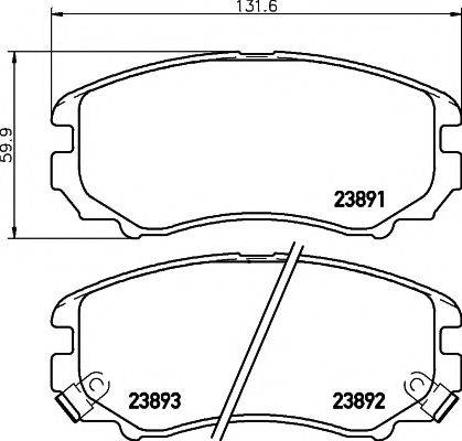 TEXTAR 89016800 Комплект гальм, дисковий гальмівний механізм