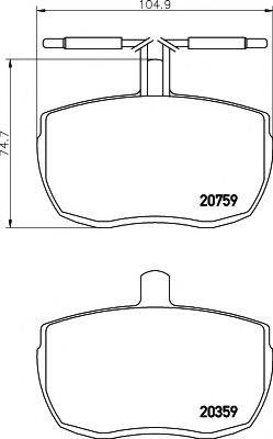 TEXTAR 2035907 Комплект гальмівних колодок, дискове гальмо