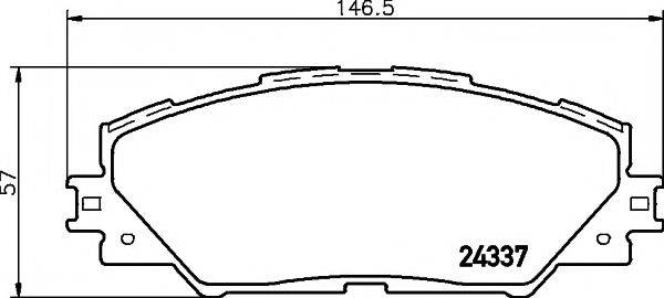 TEXTAR 2433701 Комплект гальмівних колодок, дискове гальмо