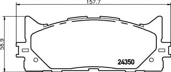 TEXTAR 2435001 Комплект гальмівних колодок, дискове гальмо