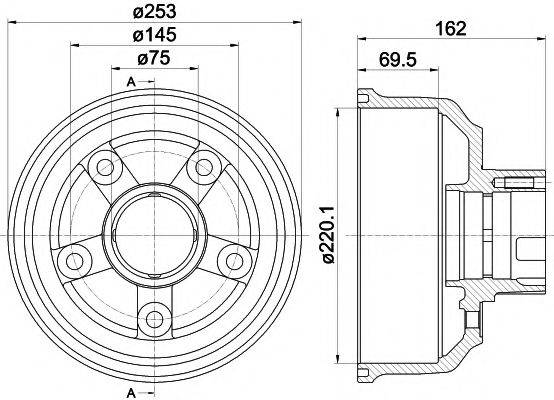 TEXTAR 94037200 Гальмівний барабан