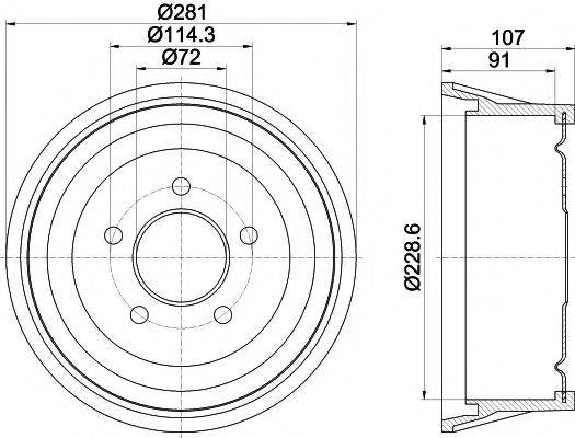 TEXTAR 94034800 Гальмівний барабан