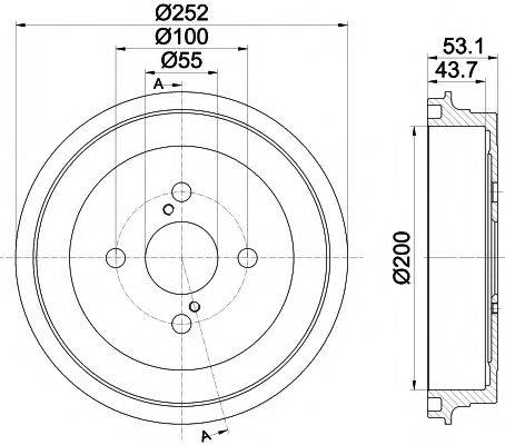 TEXTAR 94036100 Гальмівний барабан