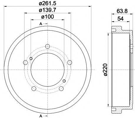 TEXTAR 94037800 Гальмівний барабан