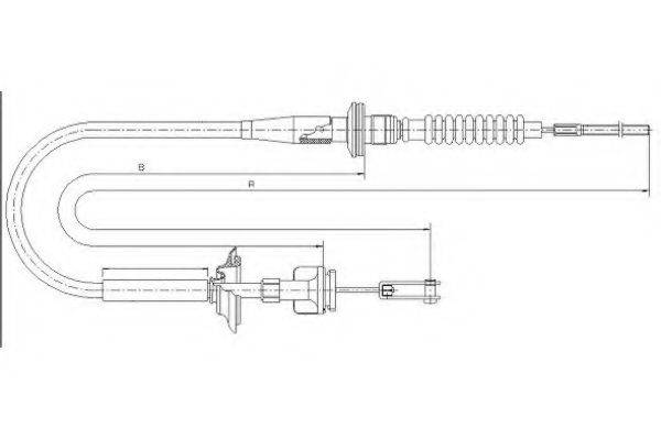 TEXTAR 58014800 Трос, управління зчепленням