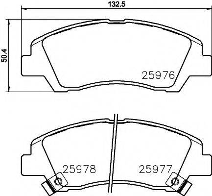 TEXTAR 2597601 Комплект гальмівних колодок, дискове гальмо