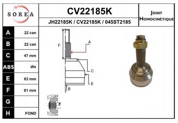 EAI CV22185K Шарнірний комплект, приводний вал