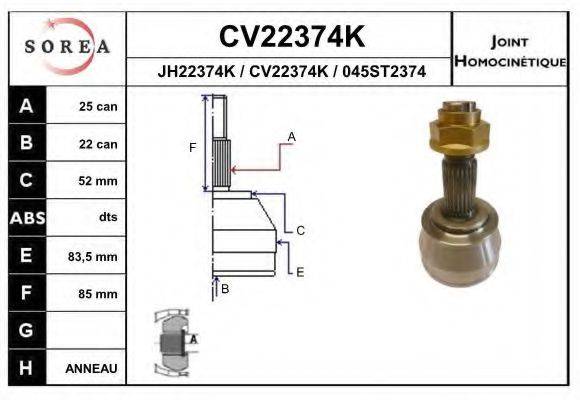 EAI CV22374K Шарнірний комплект, приводний вал