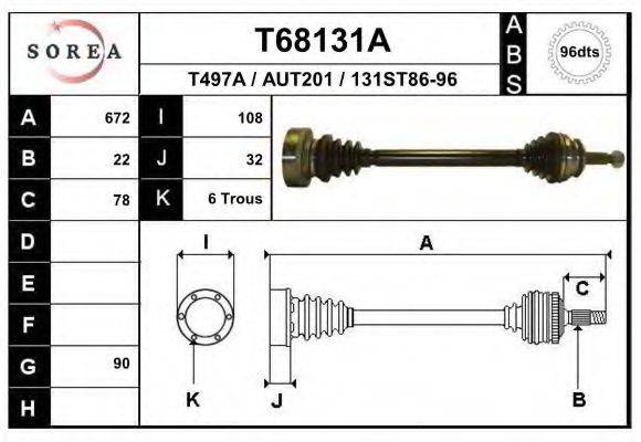 EAI T68131A Приводний вал