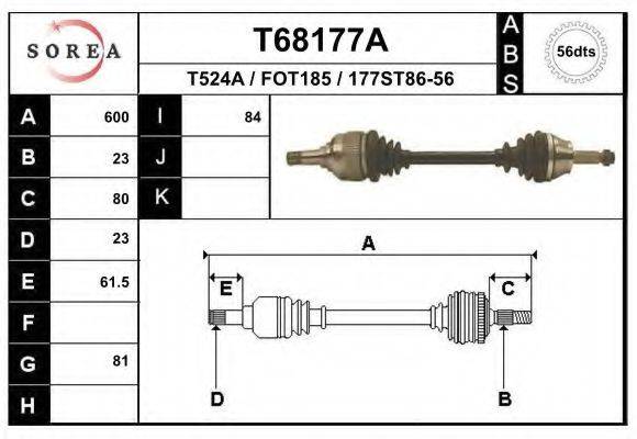 EAI T68177A Приводний вал