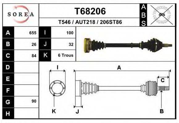 EAI T68206 Приводний вал