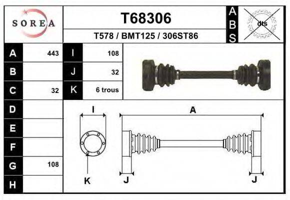 EAI T68306 Приводний вал