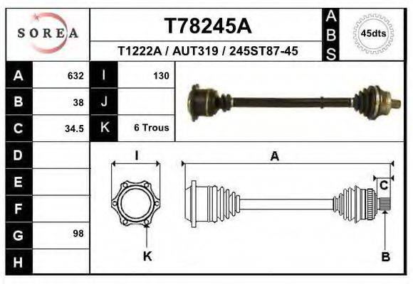 EAI T78245A Приводний вал