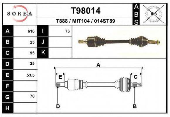 EAI T98014 Приводний вал