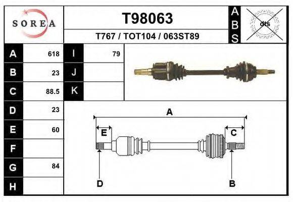 EAI T98063 Приводний вал