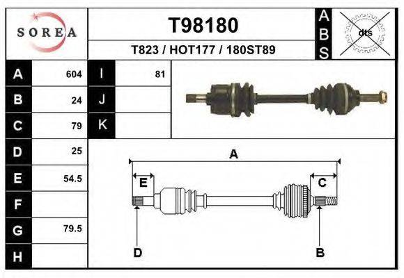 EAI T98180 Приводний вал