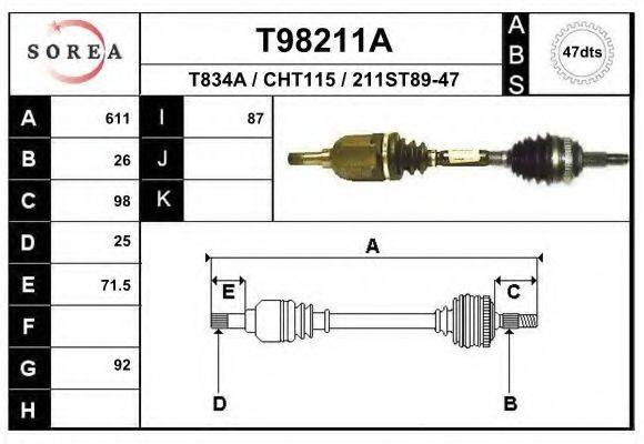 EAI T98211A Приводний вал