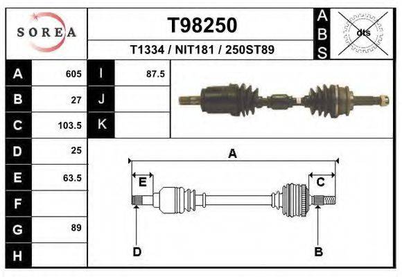 EAI T98250 Приводний вал