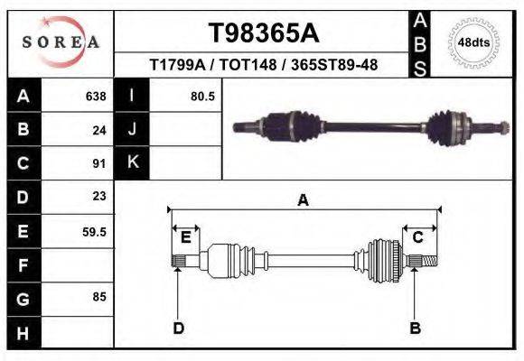 EAI T98365A Приводний вал