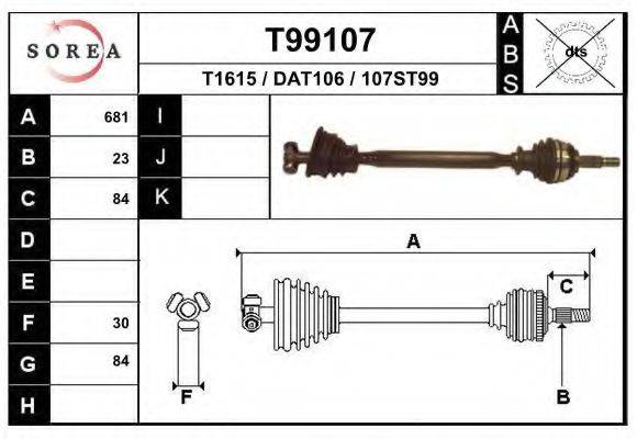 EAI T99107 Приводний вал