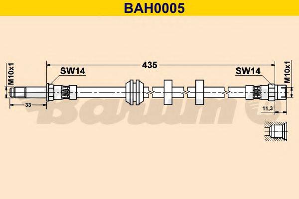 BARUM BAH0005 Гальмівний шланг