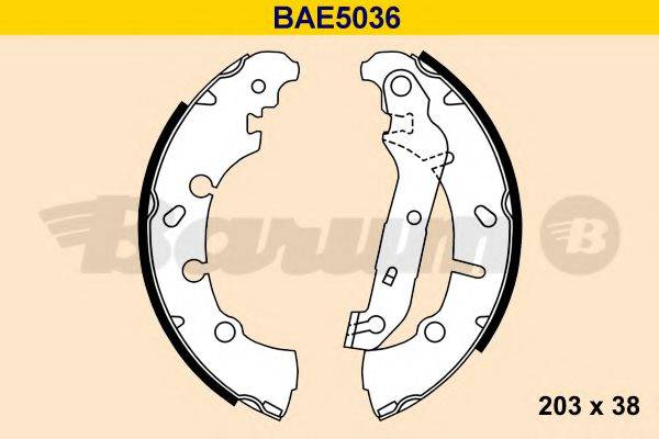 BARUM BAE5036 Комплект гальмівних колодок