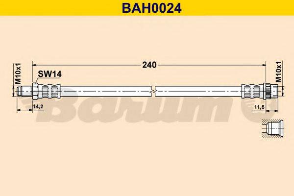 BARUM BAH0024 Гальмівний шланг