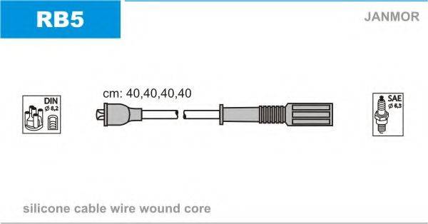 JANMOR RB5 Комплект дротів запалювання