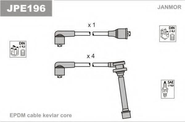 JANMOR JPE196 Комплект дротів запалювання