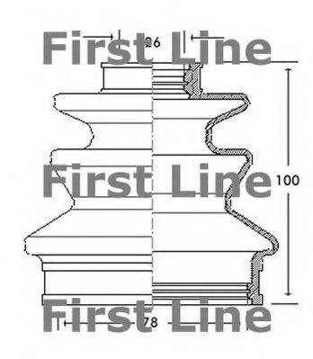 FIRST LINE FCB2106 Пильовик, приводний вал