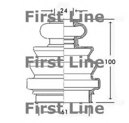 FIRST LINE FCB2411 Пильовик, приводний вал