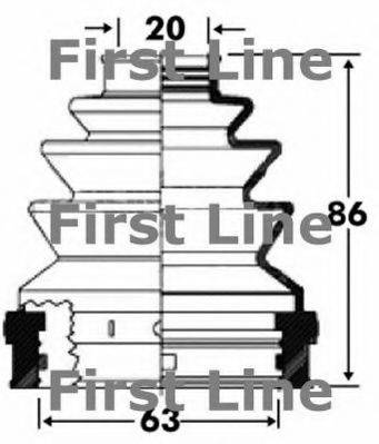 FIRST LINE FCB2817 Пильовик, приводний вал