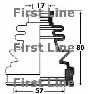 FIRST LINE FCB2855 Пильовик, приводний вал