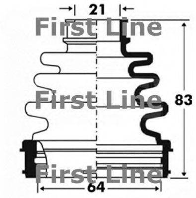 FIRST LINE FCB2867 Пильовик, приводний вал