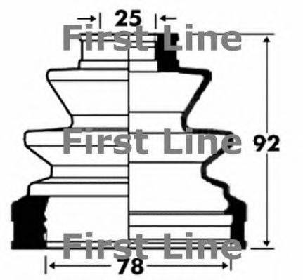 FIRST LINE FCB2868 Пильовик, приводний вал