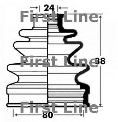 FIRST LINE FCB2869 Пильовик, приводний вал