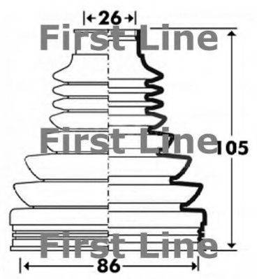 FIRST LINE FCB2912 Пильовик, приводний вал