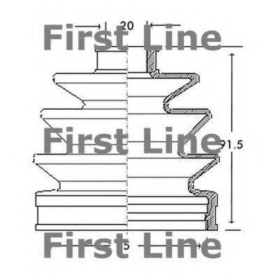 FIRST LINE FCB2067 Пильовик, приводний вал