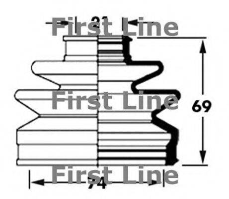 FIRST LINE FCB6006 Пильовик, приводний вал