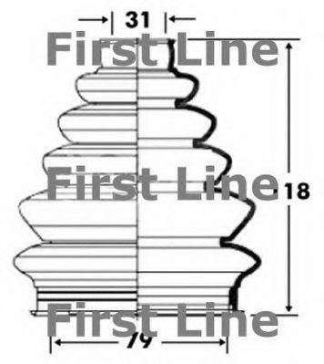 FIRST LINE FCB6082 Пильовик, приводний вал