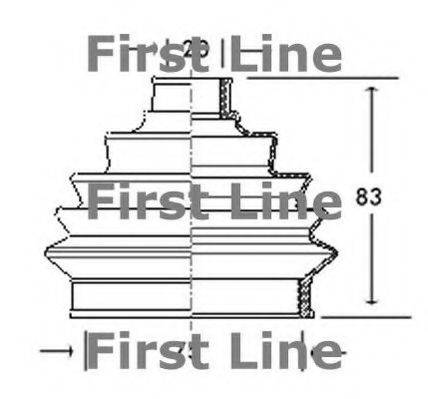 FIRST LINE FCB2004 Пильовик, приводний вал