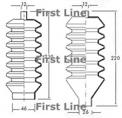 FIRST LINE FSG3012 Пильовик, рульове управління