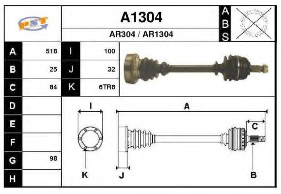 SNRA A1304 Приводний вал