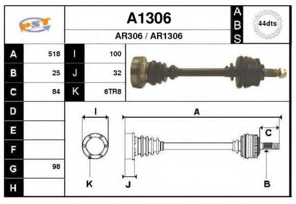 SNRA A1306 Приводний вал