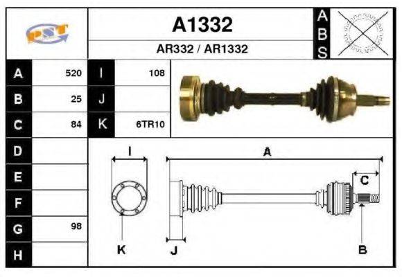 SNRA A1332 Приводний вал