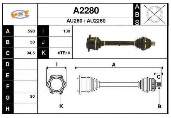 SNRA A2280 Приводний вал